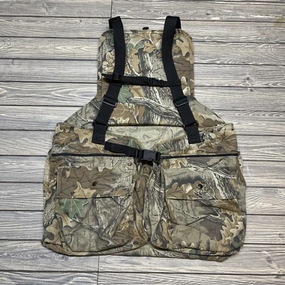 Vintage Hunter Specialties Turkey Duck Padded Back Hunting Vest Advantage Camo - Image 1 of 4