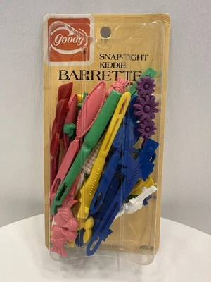 VINTAGE *NEW* 1980's Goody 5516 Plastic Snap-Tight 20 Kiddie Barrettes - Image 1 of 3