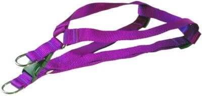 Large Purple Nylon Webbing Dog Harness: 1" Wide, Adjusts 23-35" - Made in USA. - Image 1 of 2