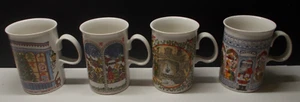 Vintage Dunoon Christmas Coffee Mugs Set of 4 Scotland - Picture 1 of 11