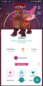 ✨ Shiny Dynamax Entei ✨ P T C - Description - Picture 1 of 2
