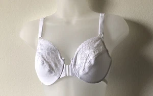Bail Lace Flower T-shirt Bra White Size 34B front closure bras - Picture 1 of 5