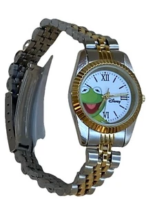 Rare Kermit The Frog Exclusive Disney Watch Muppets 2 Toned Steel Ewatch Factory - Picture 1 of 10
