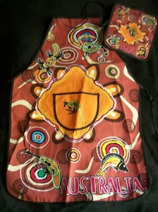 Australia Souvenir Apron & Pot Holder Retro Vintage Tourist Ap168 - Picture 1 of 9