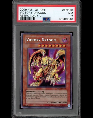 Yugioh Victory Dragon RP02-EN098 Secret Rare  PSA  7 NEAR MINT RETRO PACK 2 - Image 1 of 2