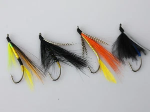 40Pcs Salmon Single Flies Sea Salmon Trout Fly Fishing Lures  - Picture 1 of 11