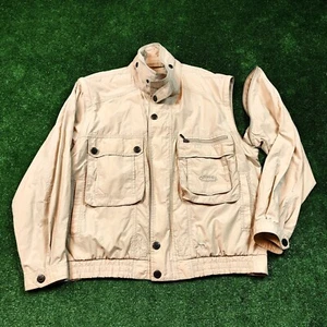 Vintage Camel Jacket Mens 50 XL Beige Detachable Sleeves Vest Utility Cargo 90s - Picture 1 of 15
