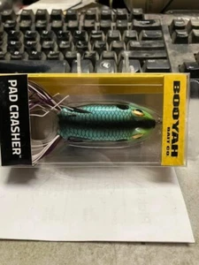 Booyah Pad Crasher Hollow Body Frog 2-1/2" 1/2 Oz Aqua Frog BYPC3908 - Picture 1 of 2
