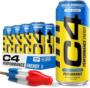 C4 Energy Drink 16oz (Pack of 12) - Frozen Bombsicle - Sugar Free Pre Workout Pe - Picture 1 of 8