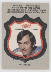 1972-73 O-Pee-Chee Player's Crests Jacques Caron #18 Rookie RC