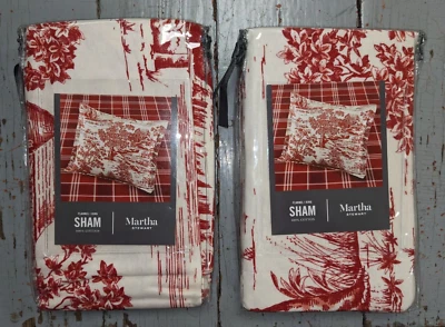 Juego de 2 fundas MARTHA STEWART Franela King en Zorro Rojo Invierno - Nuevo en Paquete Foto 1 de 4