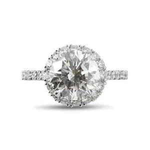 2.30Ct Round Cut IGI Certified Lab Grown Diamond Engagement Ring 950 Platinum - Picture 1 of 8