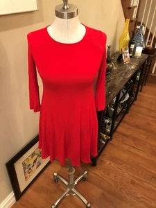 Ladies sz XS dress in Red by Soprano. 3/4 sleeves. NEW! FREE ship! - Picture 1 of 6