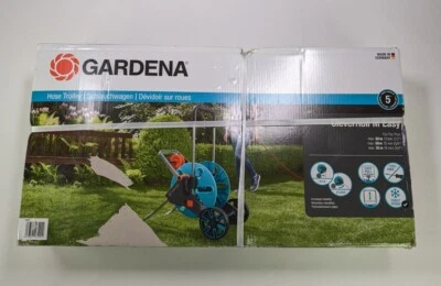 Carrinho de mangueira Gardena CleverRoll M fácil à prova de geada + guia de mangueira 165 pés 5/8" capacidade - Imagem 1 de 4