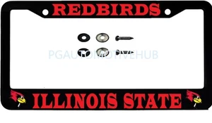 License Plate Frame Stainless Steel Vinyl Lettering for ILLINOIS STATE REDBIRDS - Bild 1 von 4