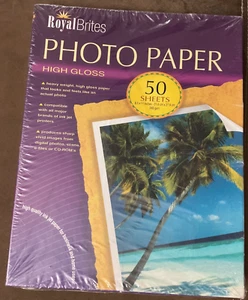 Błyszczący papier fotograficzny Royal Brites Inkjet - stalówka, 8,5 x 11 cali - Zdjęcie 1 z 2