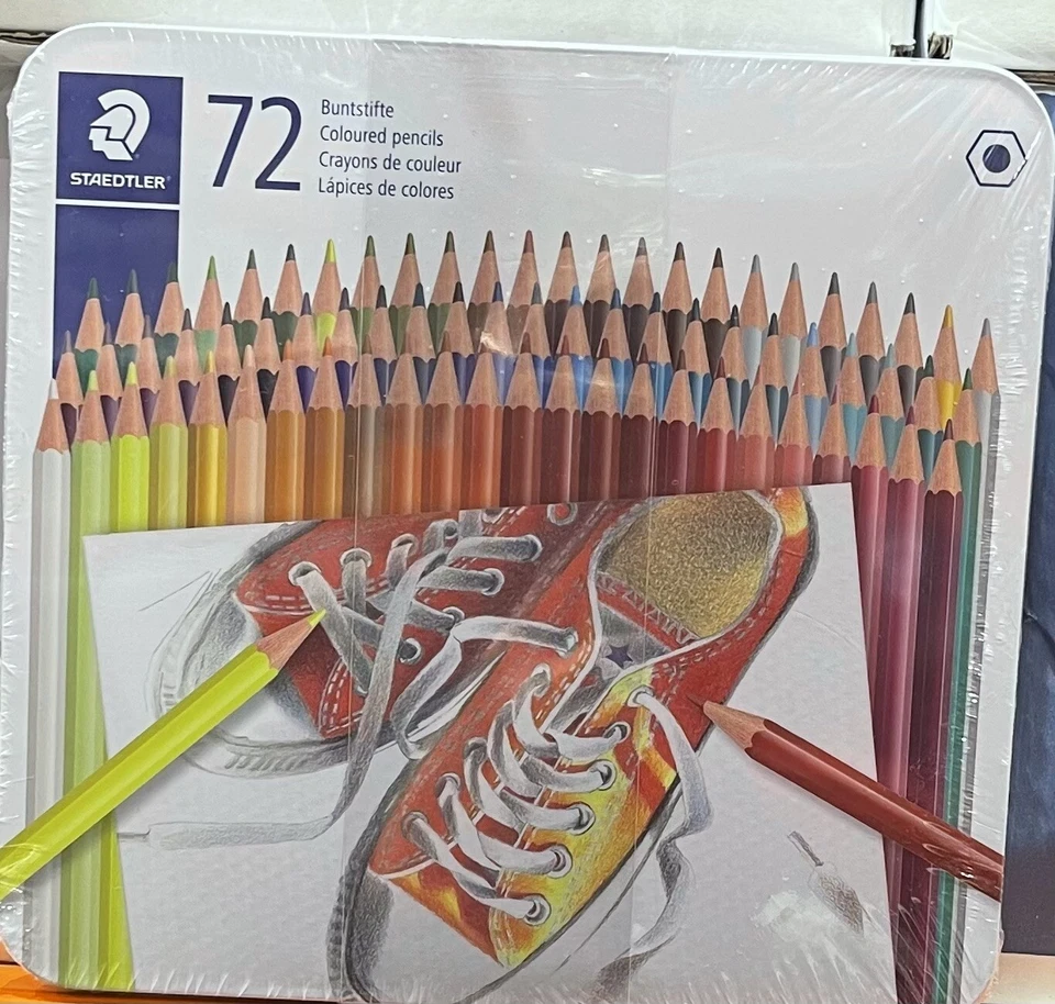 STAEDTLER 72 Coloured Drawing Pencils Set Color Pencil 175 M72 Tin Case New - image 1 of 1
