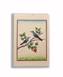Pintura de pájaro miniatura hecha a mano de pájaro familiar pequeño 9 X 6 pulgadas "PN13040" - Imagen 1 de 5