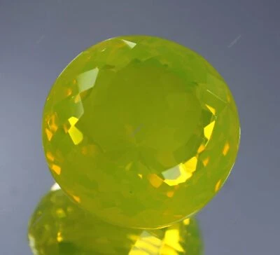 Piedra preciosa australiana Welo de 78 quilates corte redondo amarillo ópalo certificado natural sin tratar Foto 1 de 4
