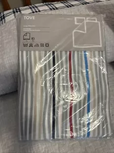 NEW IKEA Tove Full/Queen Quilt Duvet Cover Stripes 2 Shams Design by Nina Jobs - Picture 1 of 8