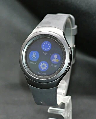 SAMSUNG GEAR S2 316L BLACK STAINLESS STEEL CASE MEN'S SMARTWATCH - Image 1 of 4