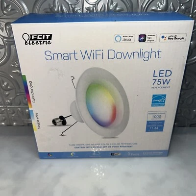 Feit Electric  5-6" Smart Wifi LED Downlight Works With Google & Apple - Image 1 of 4