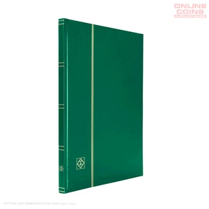 Lighthouse A4 Stockbook with 16 Black Pages and 9 Pockets per Page - Green - Picture 1 of 4