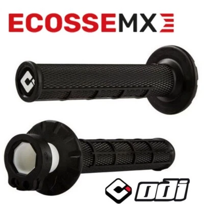 Empuñaduras negras suaves ODI V2 bloqueadas medio gofre Kawasaki KX450F KX250F 2004-2022 Foto 1 de 4