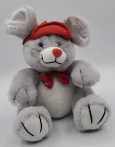 Soft Things Vintage Mouse Wearing Cap Plush Stuffed Animal Toy Bow Tie 8” - Picture 1 of 8