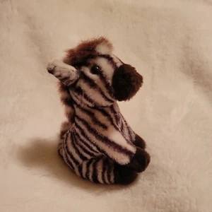 Vintage 1990 Applause Plush Striped ZEBRA 6" Small Toy WWF World Wildlife Fund - Picture 1 of 6