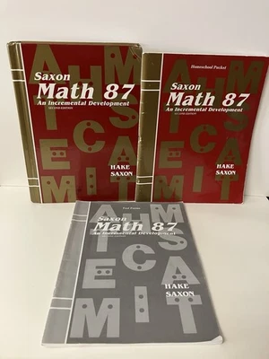 Saxon Math 87 Set of 3 by Stephen Hake Textbook Test Forms Homeschool Packet - Image 1 of 4