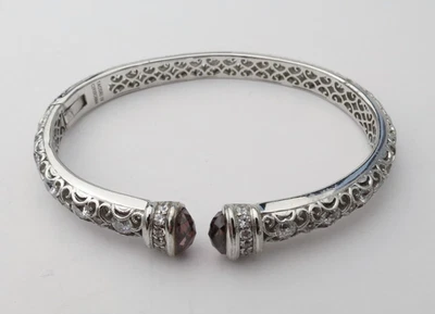 Brazalete con bisagras TACORI IV 925 plata esterlina amatista y circonita cúbica blanca Foto 1 de 4