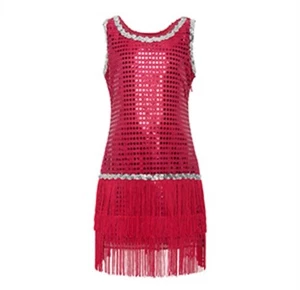Girls 1920s Flapper Dress Gatsby Sequin Dress Size 40-42 - Picture 1 of 5