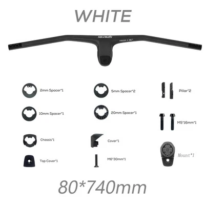  740MM -40 Degree Full Carbon Fibre MTB Bicycle Integrated Cockpit Handlebar  - Image 1 of 4