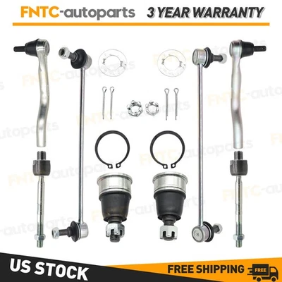 8pcs For 2013 - 2017 Honda Accord Front Sway Bars Tie Rod Ends Ball Joints US Foto 1 de 4