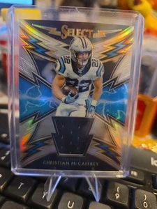 2018 Panini Select #32 Christian McCaffrey Sparks Silver Prizm Jersey /99* - Picture 1 of 4