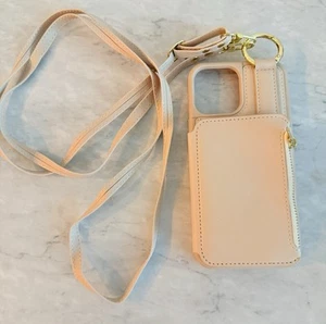 Apple iPhone 13 Pro Max: Wallet Case/Card Holder with Crossbody Strap - Picture 1 of 8