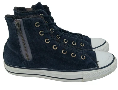 Converse Black Suede Shearling Fleece Lined Mid Tops Trainers Size UK 5 - Image 1 of 4
