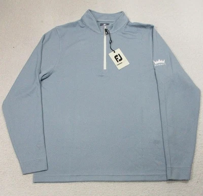 NWT FootJoy ThermoSeries Midlayer Shirt Mens Medium Grey Half Zip Pullover Golf - Image 1 of 4