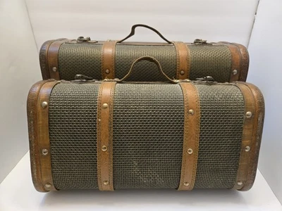 Caja de madera vintage portátil maleta de viaje caja de almacenamiento set envío gratuito  Foto 1 de 4