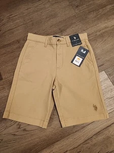 U.S. Polo Assn. Boys Size 12 Hartford Twill Flat Front Shorts Khaki NWT - Picture 1 of 3