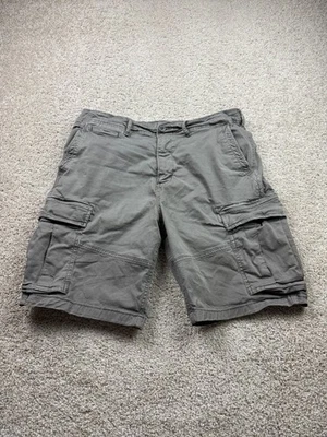 American Eagle Cargo Shorts Men's Size 34 Gray Flex Inseam 10" Stretch Pockets - Image 1 of 4