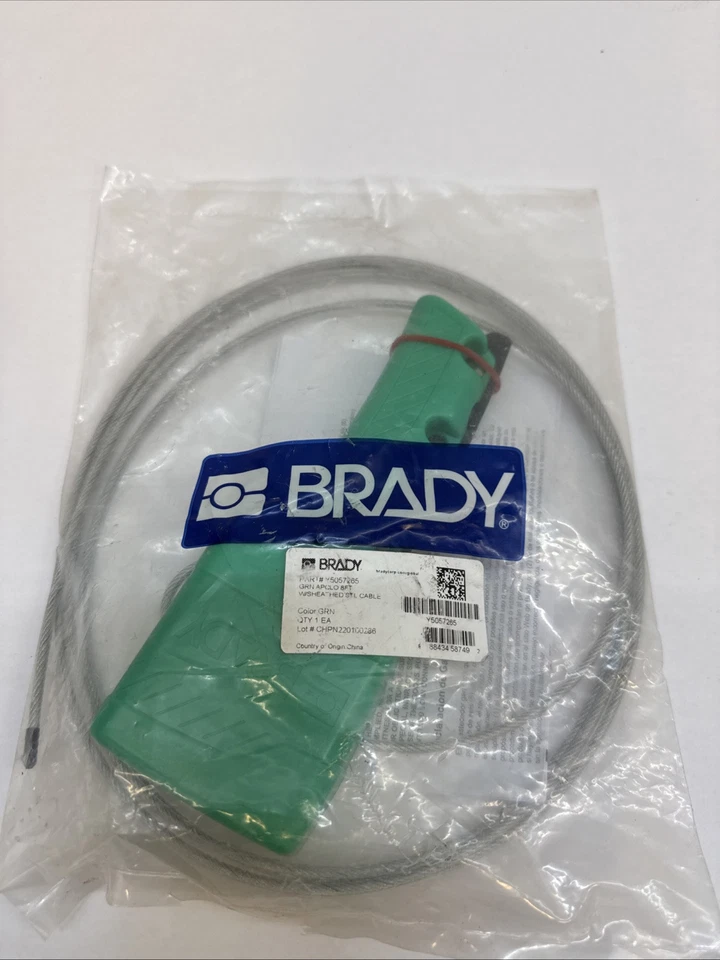 Brady Y5057265 GRN APCLO 8 FT CON CABLE STL FORRADO Foto 1 de 3