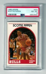 SCOTTIE PIPPEN -- 1989/90 HOOPS  -- #244 -- PSA  EX-MT 6 - Picture 1 of 1