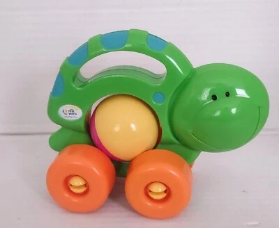 First Years Roll Around Activity Ball Turtle Car Baby Toy Learning Curve - Image 1 of 4