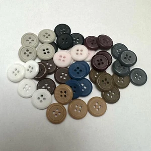 10x Quality Round Buttons Cardigan Choice Of Colour Pack Quantity Knitting Scrap - Picture 1 of 11