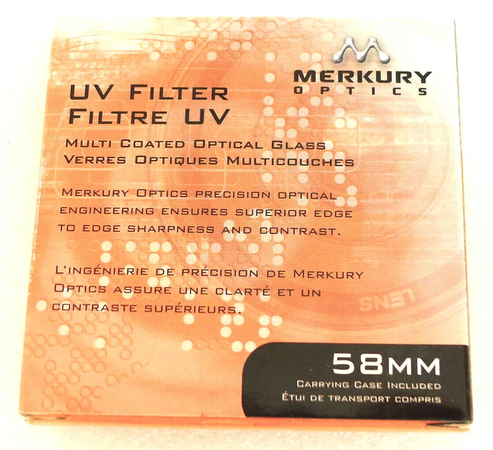 58mm Merkury Optics UV Filter - NEW - Image 1 of 4