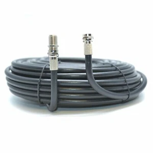 25m Black RG6 Satellite Coax Cable Coaxial Lead For Sky Plus HD TV - Fitted - Picture 1 of 12