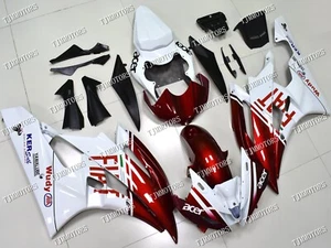 Fit for 06 07 YZF R6 Candy Red White ABS Injection Bodywork Fairing Panel Kit - Picture 1 of 9
