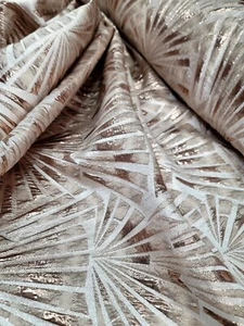 CHAMPAGNE GOLD Brocade Fabric Sold By The Yard Geometric Embossed Textured 57" W - Picture 1 of 12